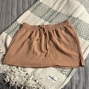 NWT PINK high waist fleece skirt